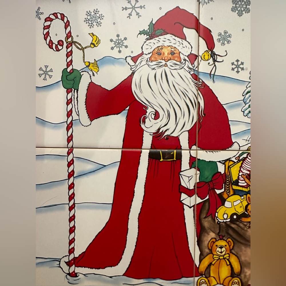 Christmas in July - Vintage JC Penney Holiday Christmas Ceramic Tile Tray - Picture 2 of 13